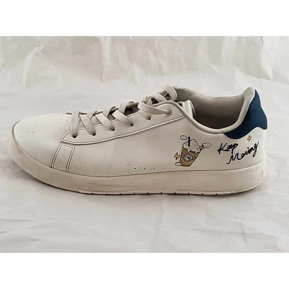 Anta X-Game Keep Moving Sneakers Mens Sz 9 EU 42.5 Ivory Green Low Top Athletic